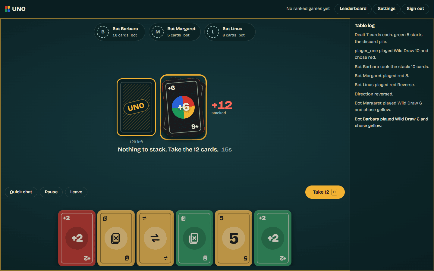 UNO — Normal, Flip & No Mercy screenshot